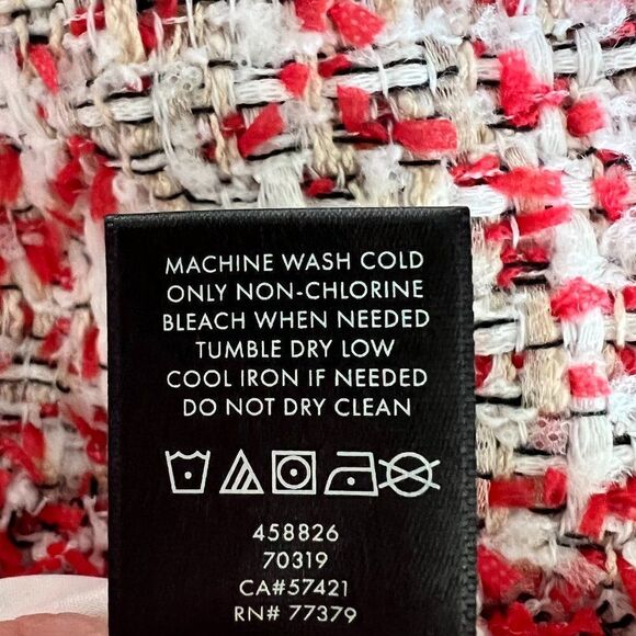 Ann Taylor Textured Tweed Fringe Shift Dress Size 6 - Picture 7 of 7